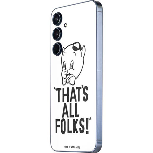 Looney Tunes Porky Thats All Folks Grid Galaxy A55 5G Skin