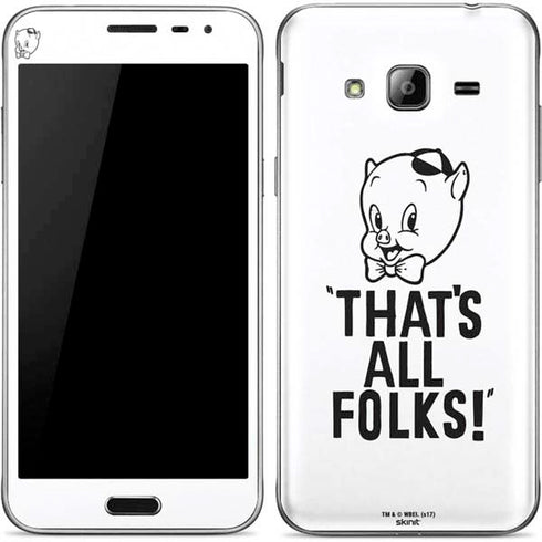 Looney Tunes Porky Thats All Folks Grid Galaxy J3 Skin