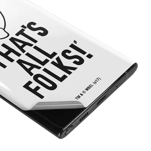Looney Tunes Porky Thats All Folks Grid Galaxy Note 10 Plus Skin