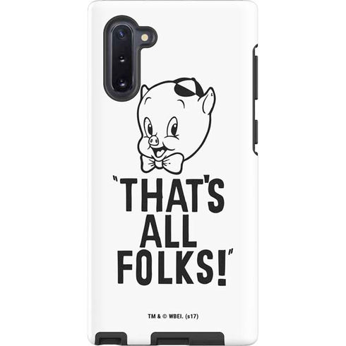 Looney Tunes Porky Thats All Folks Grid Galaxy Cases