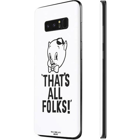 Looney Tunes Porky Thats All Folks Grid Galaxy Note 8 Skin