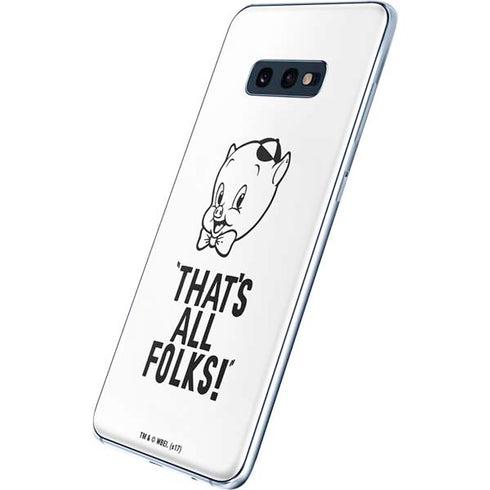 Looney Tunes Porky Thats All Folks Grid Galaxy S10e Skin