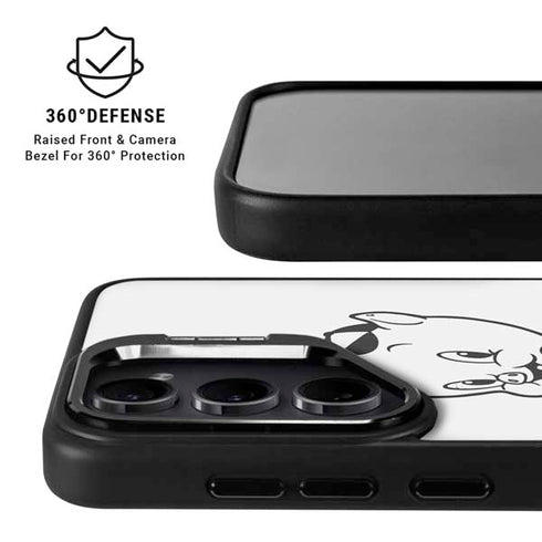 Looney Tunes Porky Thats All Folks Grid Galaxy S25 Ultra Kickstand Case