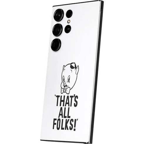 Looney Tunes Porky Thats All Folks Grid Galaxy S25 Ultra Skin