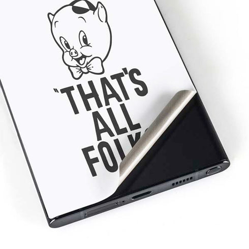Looney Tunes Porky Thats All Folks Grid Galaxy S25 Ultra Skin