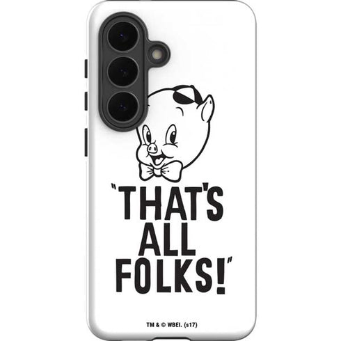 Looney Tunes Porky Thats All Folks Grid Galaxy S26 Impact Case