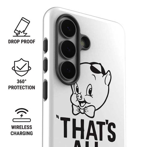 Looney Tunes Porky Thats All Folks Grid Galaxy S26 Impact Case