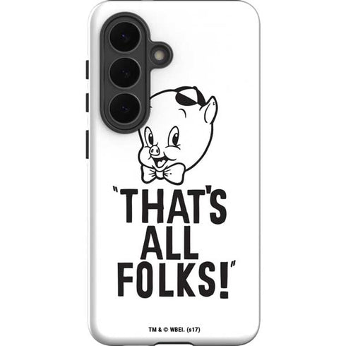 Looney Tunes Porky Thats All Folks Grid Galaxy S26 Plus Impact Case