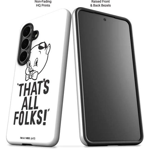 Looney Tunes Porky Thats All Folks Grid Galaxy S26 Plus Impact Case