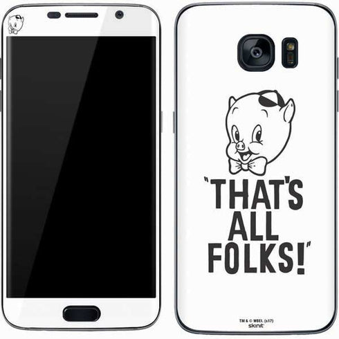 Looney Tunes Porky Thats All Folks Grid Galaxy S7 Skin
