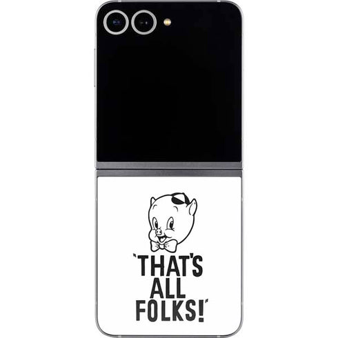 Looney Tunes Porky Thats All Folks Grid Galaxy Z Flip6 Skin