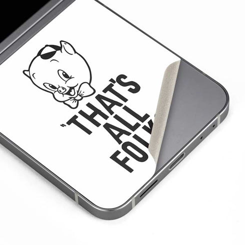 Looney Tunes Porky Thats All Folks Grid Galaxy Z Flip6 Skin