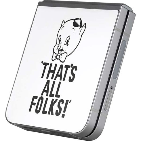 Looney Tunes Porky Thats All Folks Grid Galaxy Z Flip6 Skin
