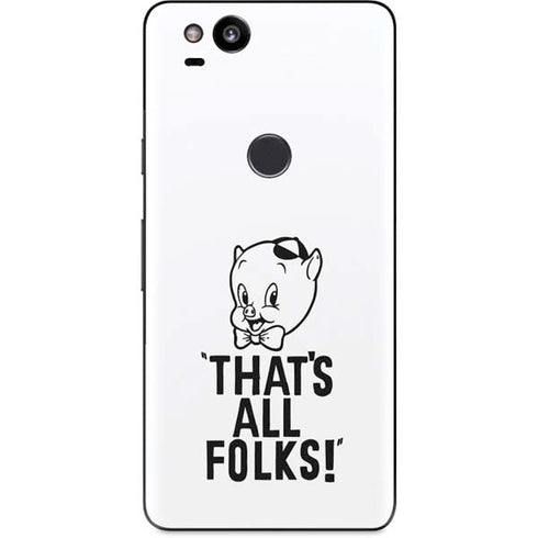 Looney Tunes Porky Thats All Folks Grid Google Pixel 2 Skin