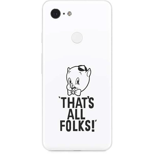 Looney Tunes Porky Thats All Folks Grid Google Pixel 3 Skin