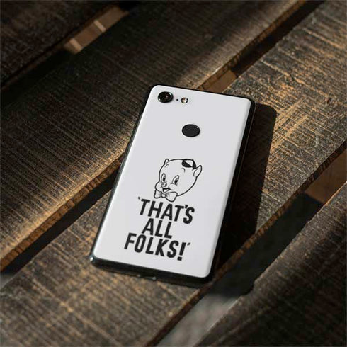Looney Tunes Porky Thats All Folks Grid Google Pixel 3 Skin