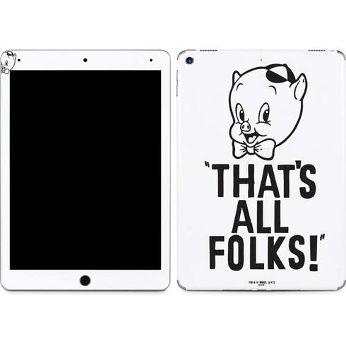 Looney Tunes Porky Thats All Folks Grid iPad Skins