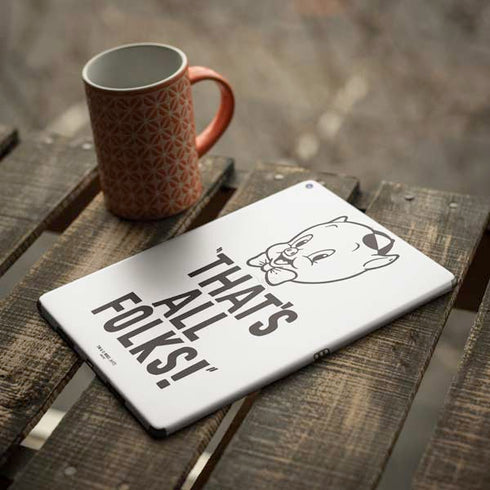 Looney Tunes Porky Thats All Folks Grid iPad Skins
