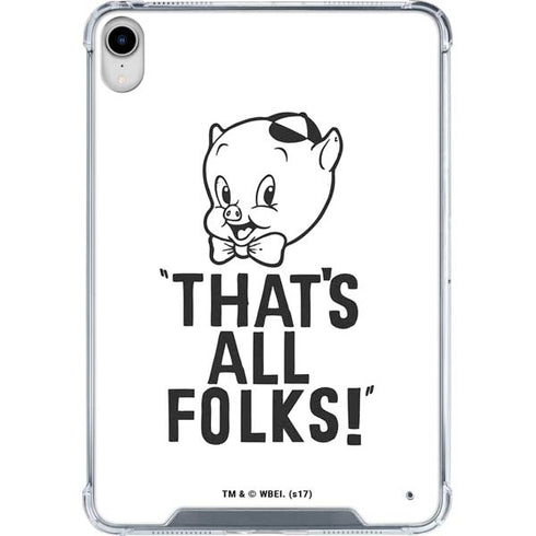 Looney Tunes Porky Thats All Folks Grid iPad 11th Gen (2025) Clear Case