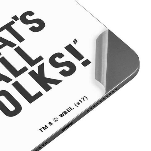 Looney Tunes Porky Thats All Folks Grid Apple iPad Mini Skin