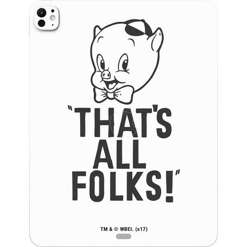 Looney Tunes Porky Thats All Folks Grid iPad Pro 13in M4 (2024) Skin