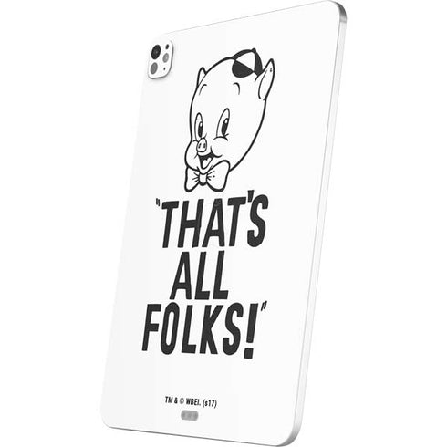 Looney Tunes Porky Thats All Folks Grid iPad Pro 13in M4 (2024) Skin