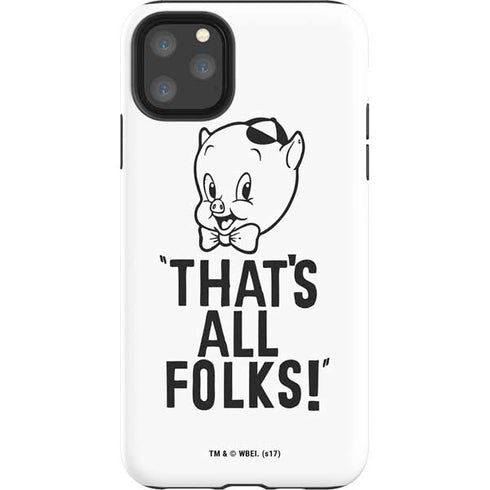 Looney Tunes Porky Thats All Folks Grid iPhone Cases