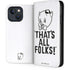 Looney Tunes Porky Thats All Folks Grid iPhone 13 Folio Case