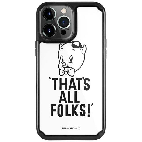 Looney Tunes Porky Thats All Folks Grid iPhone Cases