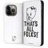 Looney Tunes Porky Thats All Folks Grid iPhone 13 Pro Folio Case
