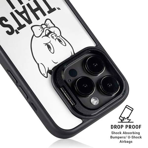 Looney Tunes Porky Thats All Folks Grid iPhone 13 Pro Max Kickstand Case