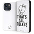 Looney Tunes Porky Thats All Folks Grid iPhone 14 Plus Folio Case