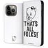 Looney Tunes Porky Thats All Folks Grid iPhone 14 Pro Folio Case