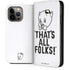 Looney Tunes Porky Thats All Folks Grid iPhone 14 Pro Max Folio Case