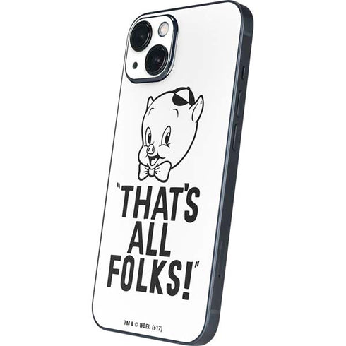 Looney Tunes Porky Thats All Folks Grid iPhone Skins