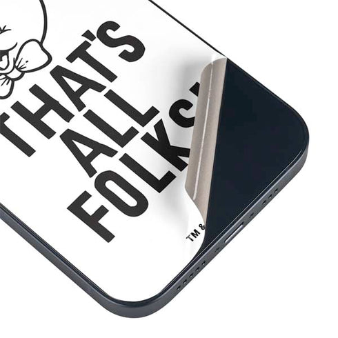 Looney Tunes Porky Thats All Folks Grid iPhone 15 Skin