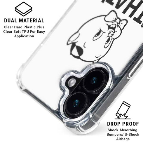 Looney Tunes Porky Thats All Folks Grid iPhone 16 Plus Clear Case