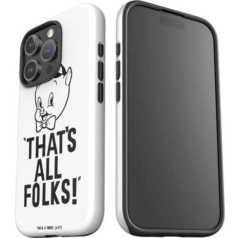 Looney Tunes Porky Thats All Folks Grid iPhone 16 Pro Impact Case