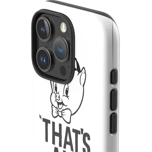 Looney Tunes Porky Thats All Folks Grid iPhone 16 Pro Max Impact Case