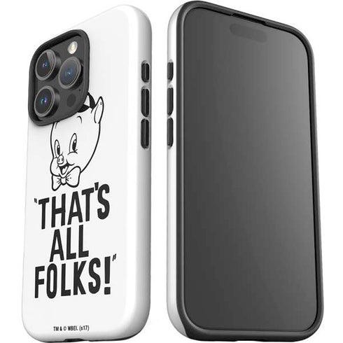 Looney Tunes Porky Thats All Folks Grid iPhone 16 Pro Max Impact Case