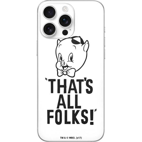 Looney Tunes Porky Thats All Folks Grid iPhone 16 Pro Max Skin