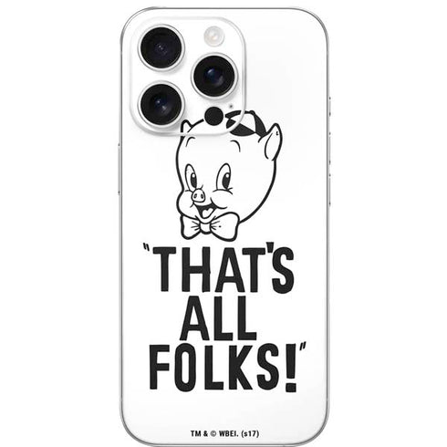 Looney Tunes Porky Thats All Folks Grid iPhone 16 Pro Skin