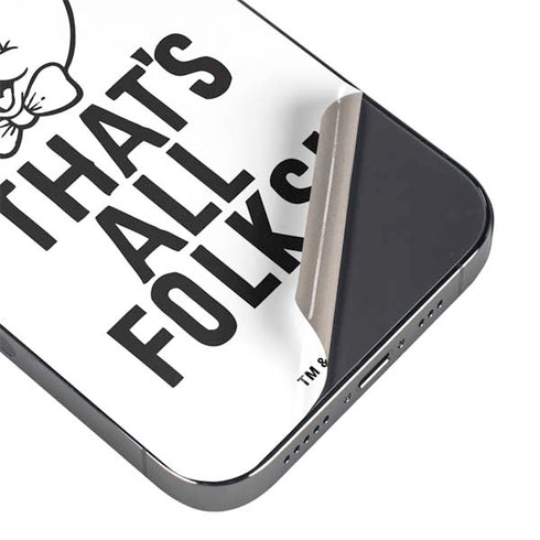 Looney Tunes Porky Thats All Folks Grid iPhone 16 Pro Skin