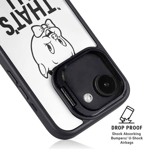 Looney Tunes Porky Thats All Folks Grid iPhone 16e Kickstand Case