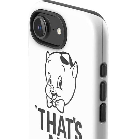 Looney Tunes Porky Thats All Folks Grid iPhone 16e Impact Case