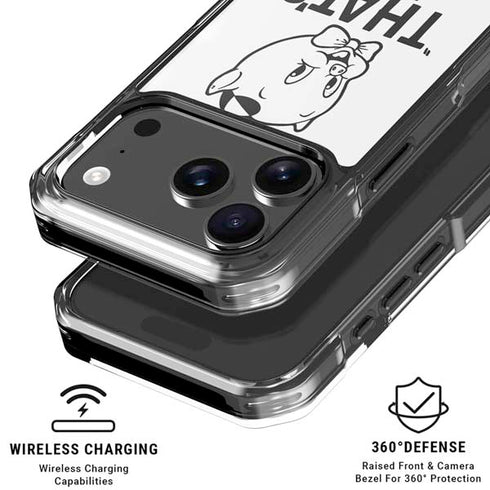 Looney Tunes Porky Thats All Folks Grid iPhone 18 Pro Clear Case