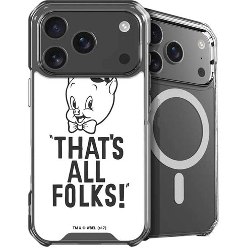 Looney Tunes Porky Thats All Folks Grid iPhone 18 Pro Max MagSafe Case