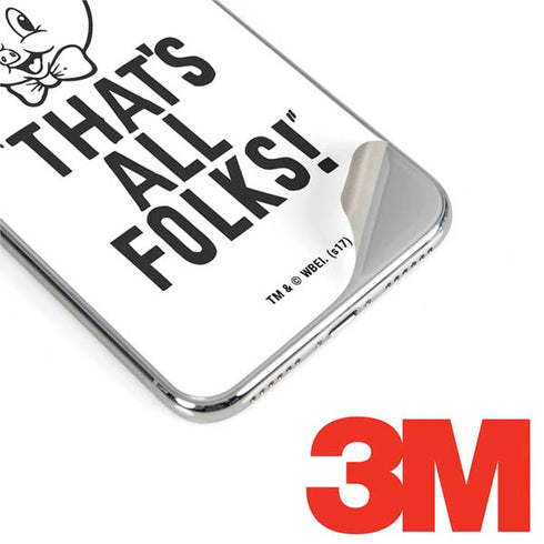 Looney Tunes Porky Thats All Folks Grid iPhone XS Max Skin