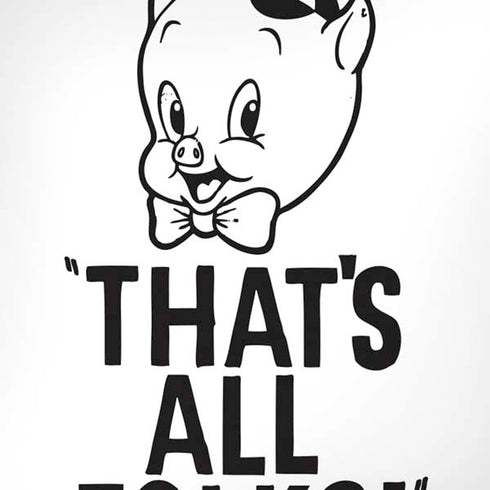 Looney Tunes Porky Thats All Folks Grid iPhone XS Skin
