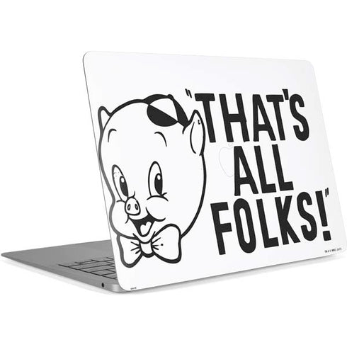 Looney Tunes Porky Thats All Folks Grid Apple MacBook Air Skin